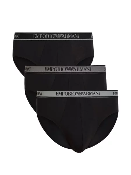 Chiloți briefs Emporio Armani cu autograf negru