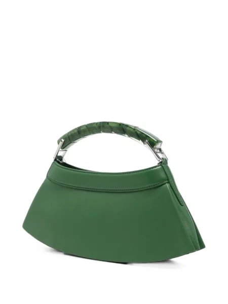 Geantă shopper Lacoste din piele verde