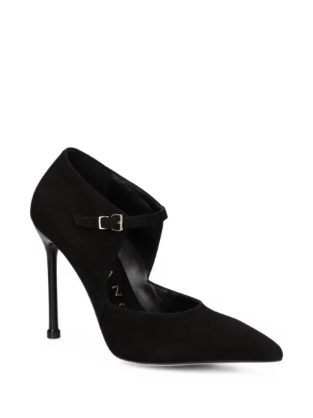 Pantofi cu toc Albano din piele de căprioară negru