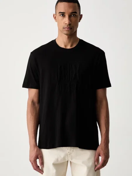 Armani Exchange tricou pentru bărbați din negru