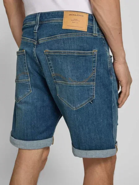 Szorty jeansowe o kroju regular fit z 5 model ‘RICK’ Jack & Jones granatowe