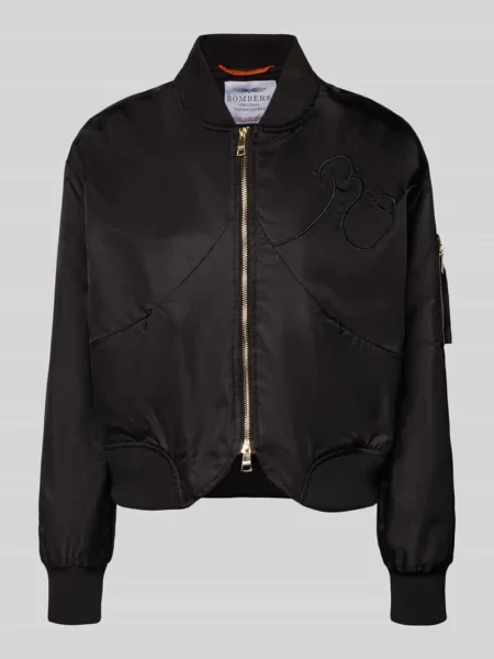 Kurtka bomber z dwukierunkowym zamkiem błyskawicznym Original Bombers czarny