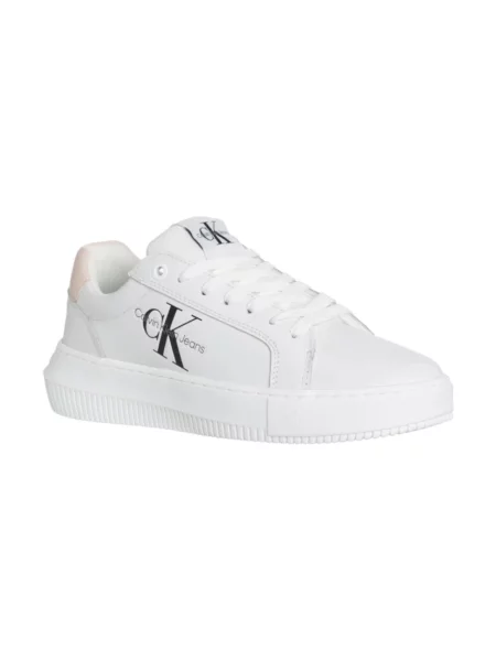 Trampki Calvin Klein skórzane chunky eleganckie białe