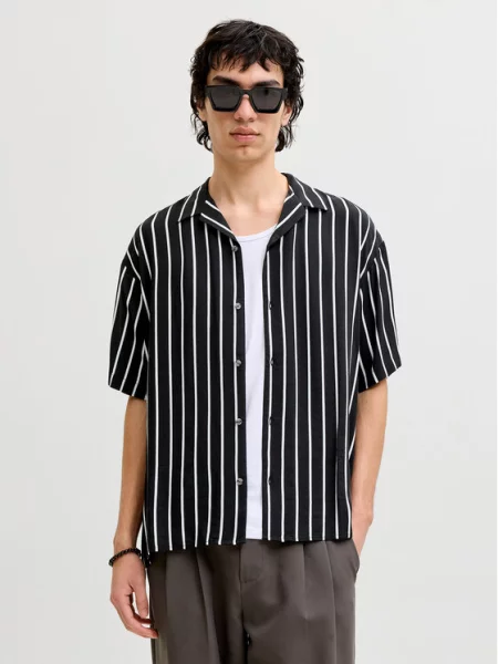 JACK & JONES Srajca JJEJEFF / bela črna