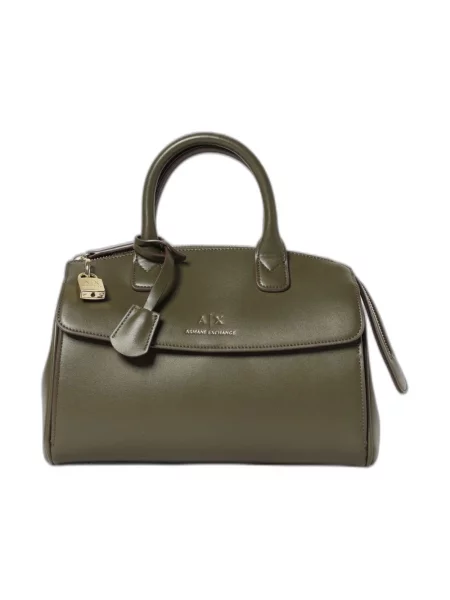 Torebka Armani Exchange skórzana zielona