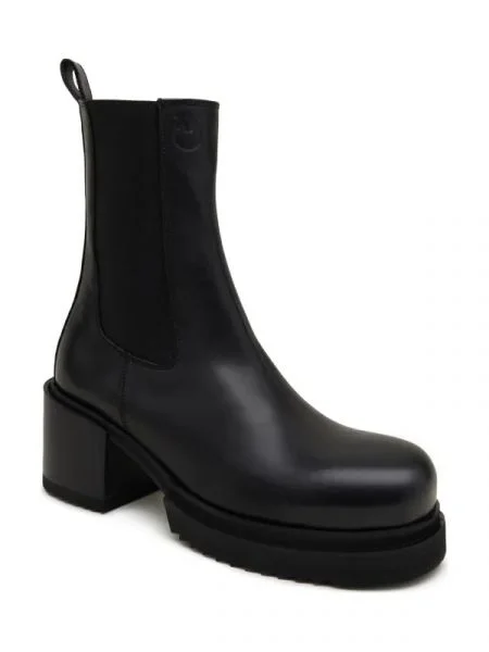 Pinko De piele ghete chelsea PARRY TRONCHETTO negru