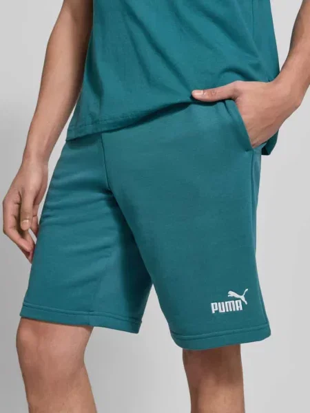 Szorty z wyhaftowanym logo Puma Performance zielone
