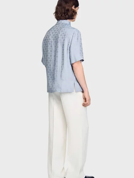 Рубашка Sandro голубая