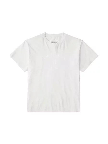 Koszulka Mm6 Maison Margiela z nadrukiem biała