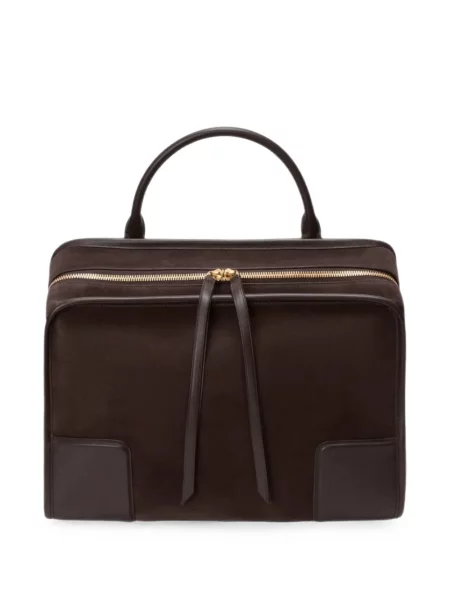 Geantă shopper Loewe din piele de căprioară maro