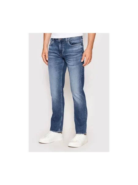 Proste jeansy Guess ze stretchu niebieskie