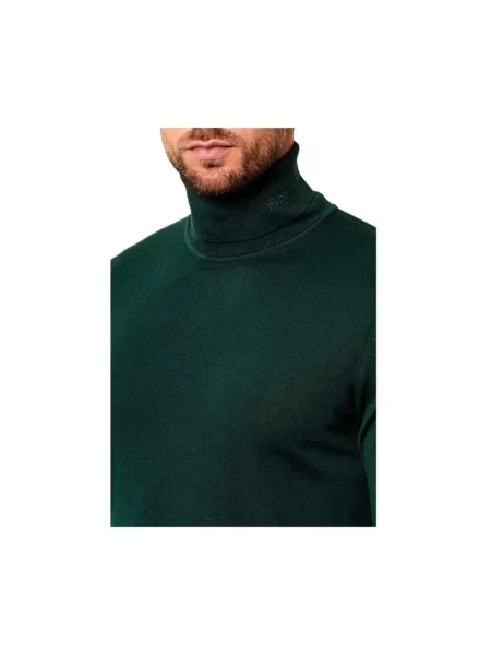 Sweter Hugo wełniany zielony