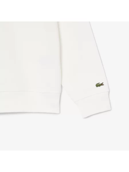Lacoste Bluza Z Wysokim Kołnierzem Z Tłoczonym Wzorem Zapinana Na biały