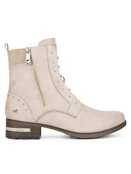 Kotníková obuv Mustang bílé