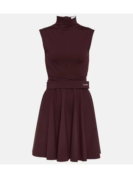 Sukienka Alaã¯a z dżerseju garniturowa czerwona