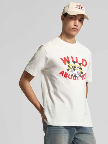 T-shirt o kroju regular fit z czystej bawełny Kenzo biała