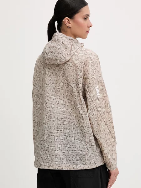 Kurtka trekkingowa Adidas Performance trekkingowa beżowa