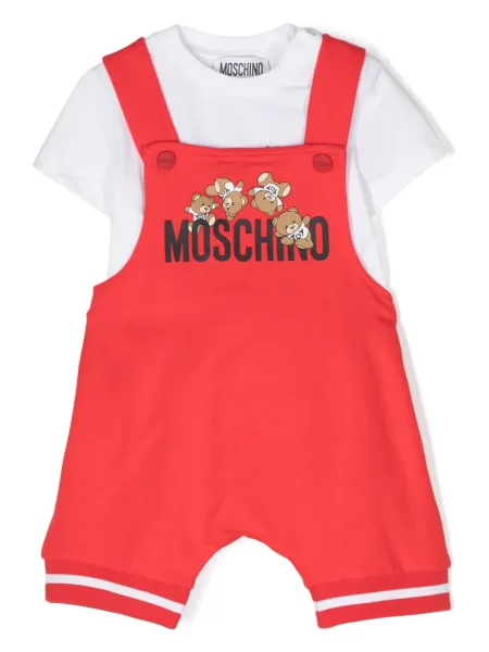 Spodnie dziecięce Moschino czerwone