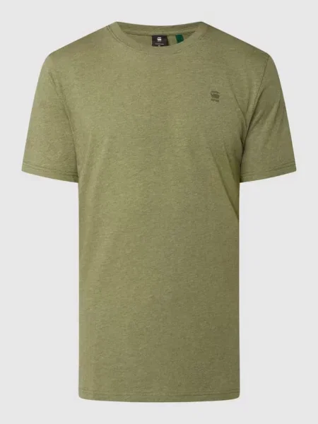 T-shirt z logo i okrągłym dekoltem G-star Raw oliwkowa