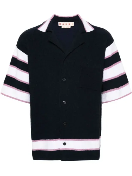 Хавлиени риза Marni синьо