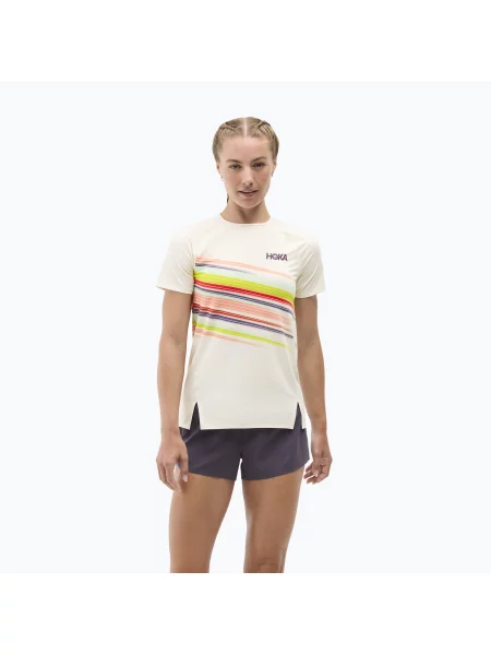 Tricou de alergare pentru femei HOKA Race Day alabaster flare
