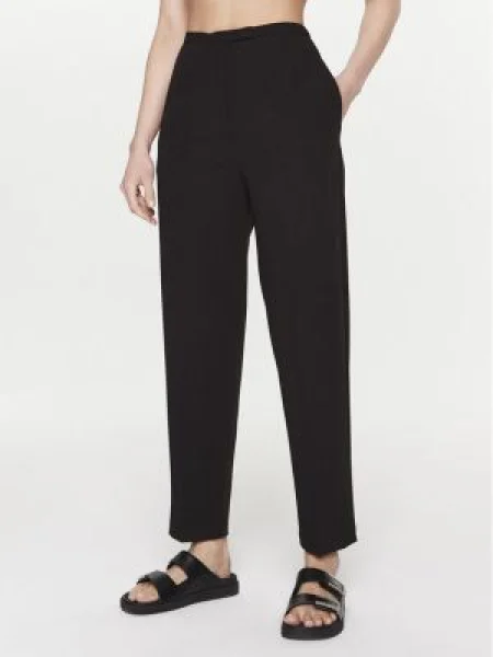 Samsøe Samsøe Pantaloni din Hallie Straight Fit negru