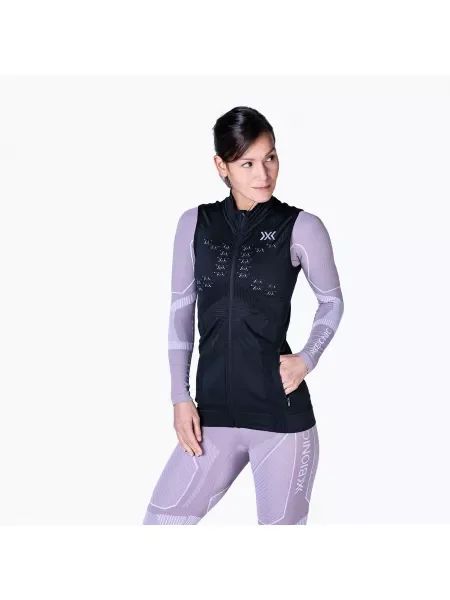 Olcsóbban. Női X-Bionic Energy Accumulator Light Full Zip fekete/világosszürke ujjatlan top. Méret: L fekete