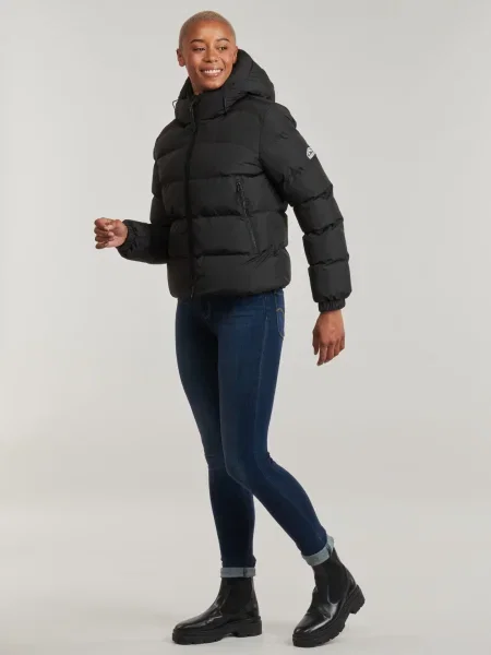 Geacă Superdry cu glugă negru