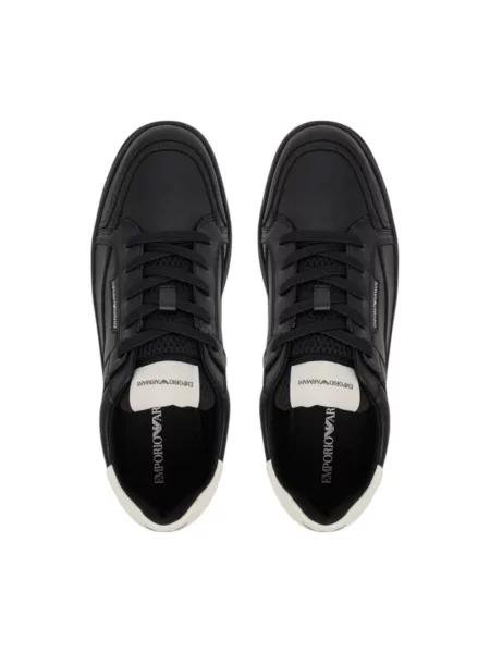 Emporio Armani Obuwie Mężczyzna 44 EU Skóra Low Top Sneakers czarny
