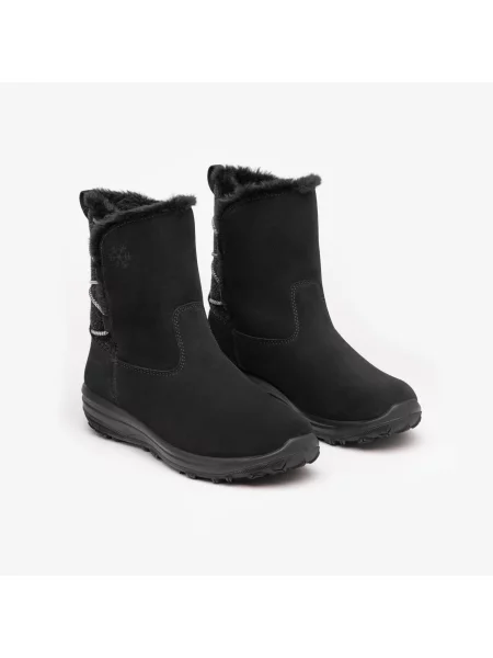 Buty turystyczne Quechua skóra czarne