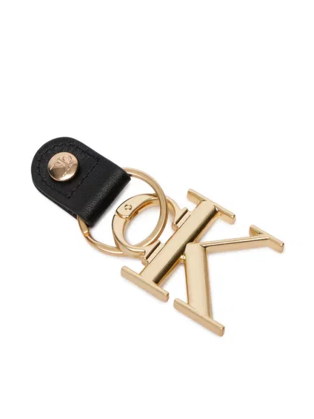 Calvin Klein Obesek Bold Ck Carabiner Key Fobb Zlata črna