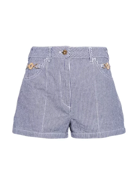 Małe mały szorty jeansowe Patou w paski niebieskie