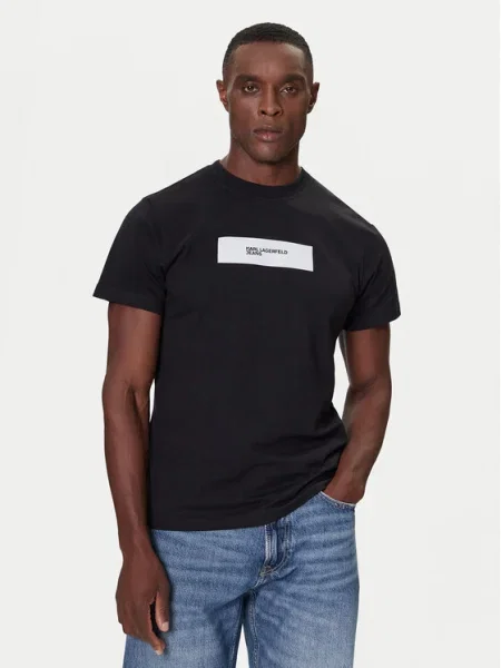 Тениска Karl Lagerfeld Jeans с принт черно