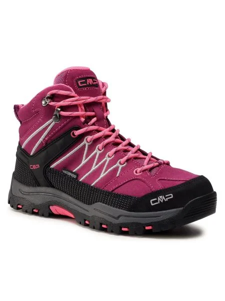 Juniorská trekkingová obuv CMP Rigel Mid berry / pink fluo ružová
