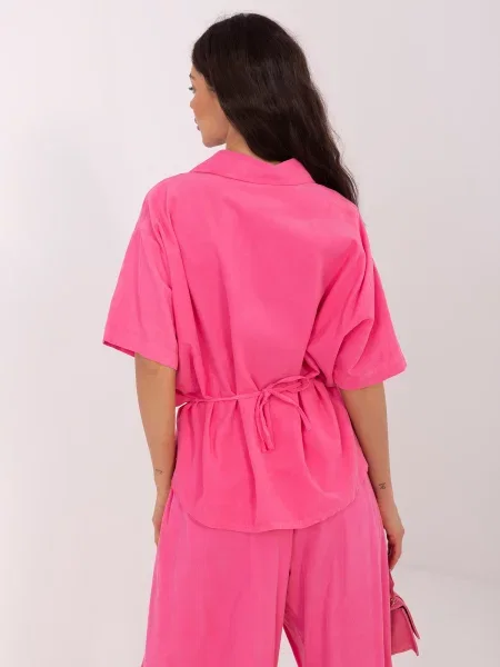 Cămașă Italy Moda cu legături roz