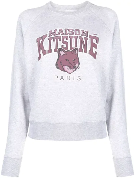 Pulover Maison Kitsune gri