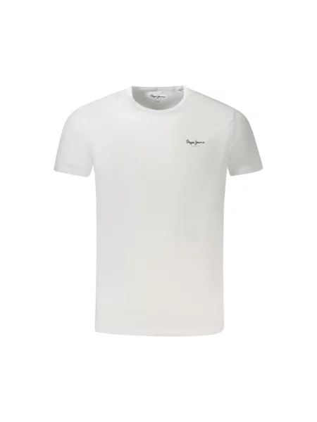 T-shirt o kroju slim fit z mieszanki bawełny model ORIGINAL BASIC 3' Pepe Jeans biała