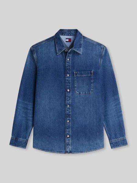 Koszula jeansowa z czystej bawełny w kroju regular fit Tommy Jeans granatowa
