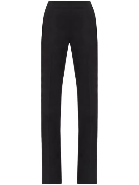Pantaloni cu picior drept Ferragamo de lână negru