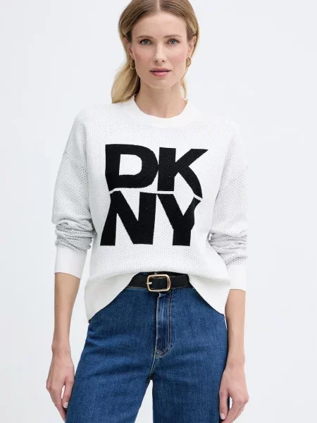 DKNY pulover za žene s viskozom bijela