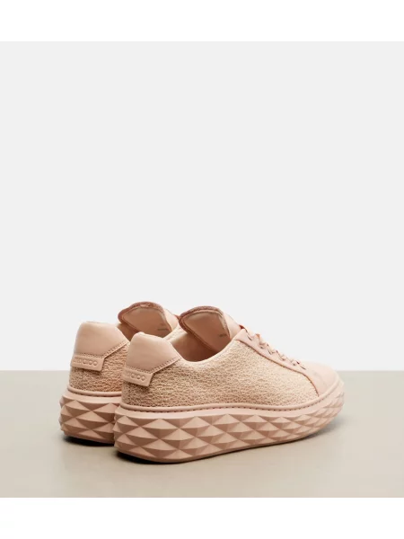 Sneakerși Jimmy Choo din piele roz