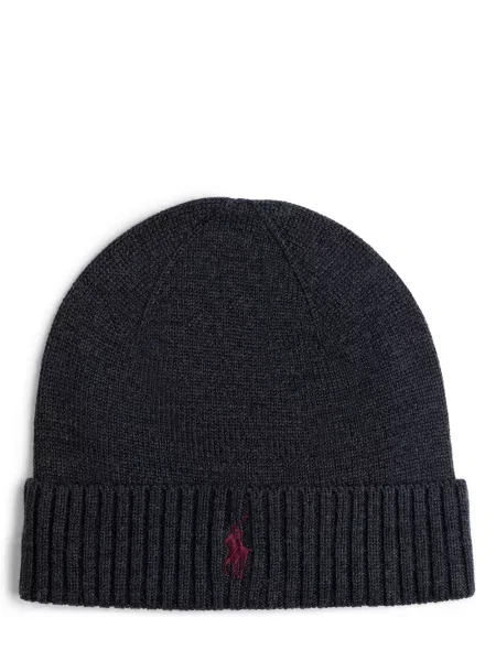 Czapka Ralph Lauren wełniana szara