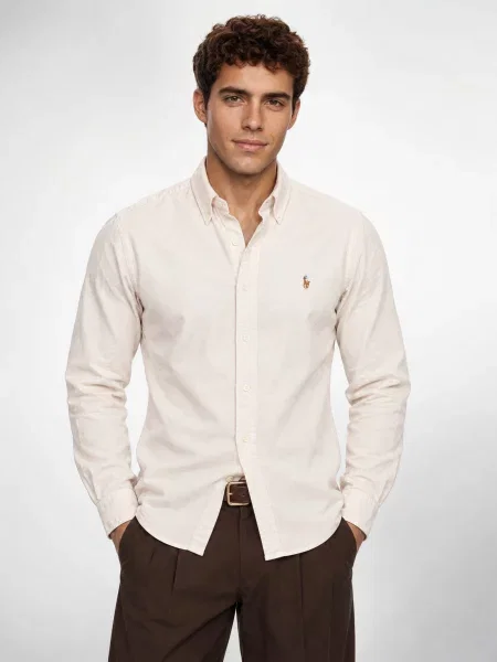Košeľa Polo Ralph Lauren keper béžová