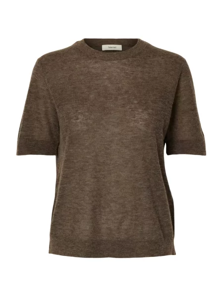 SELECTED Pulover SLFShirley ciocolatiu