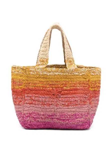 Geantă shopper Manebi tricotate galben