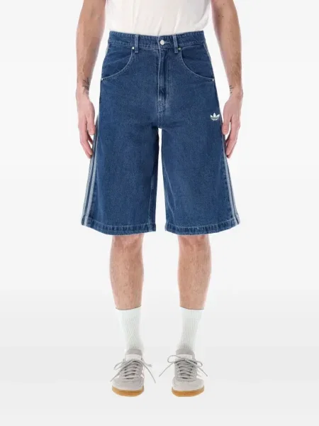 Široké džínové šortky Adidas modré