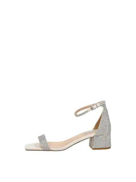 Sandałki z Obszycie z kamieni stras Model Gena' Steve Madden szare
