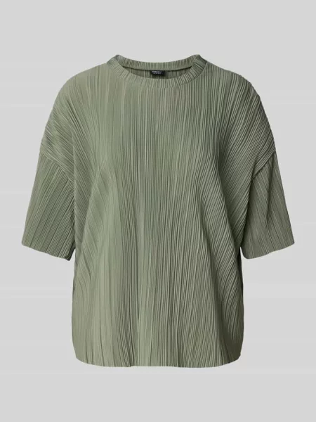 T-shirt o pudełkowym kroju z plisami model ‘RAVENNA’ Only