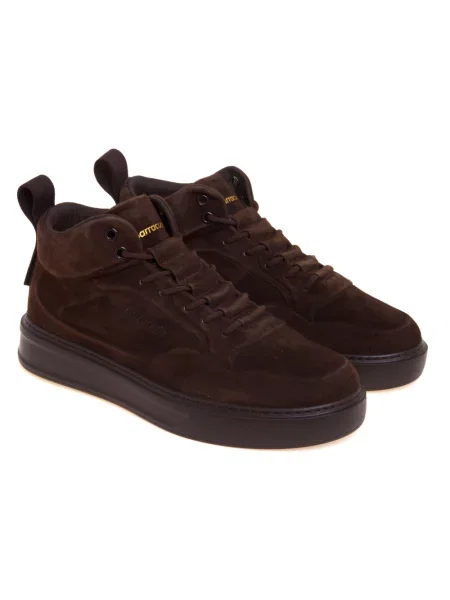 Sneakersy Barracuda zamszowe brązowe
