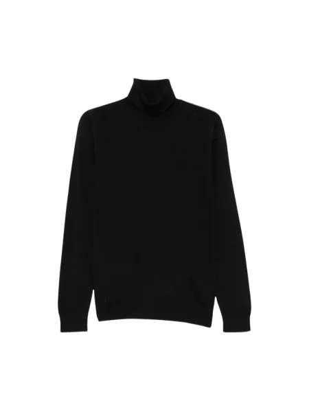 Sweter z golfem Alpha Studio wełniany czarny